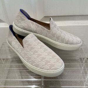 Rothy's Limited Edition Ivory Houndstooth Original Slip On Sneaker Size 8